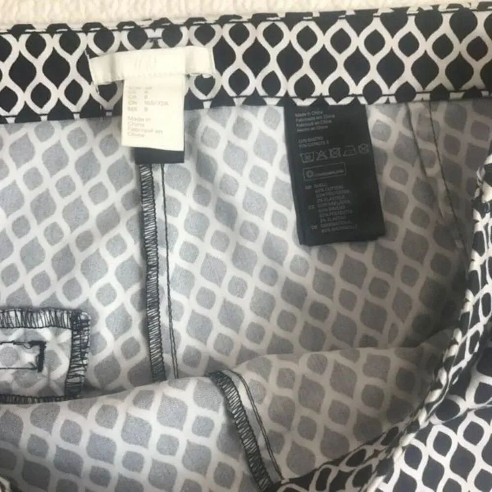 H&M basic cropped patterned pants - Picture 3 of 7
